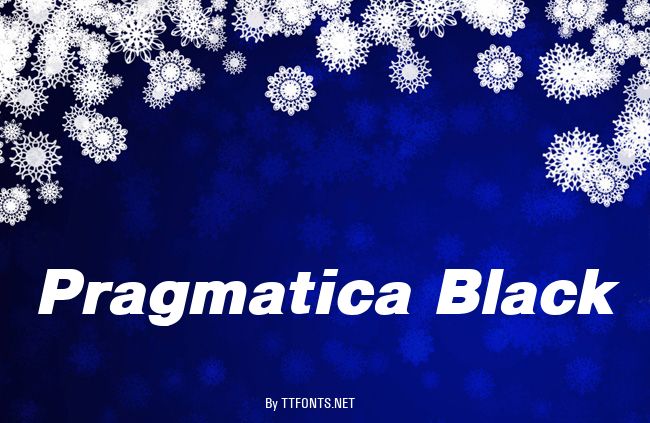 Pragmatica Black example